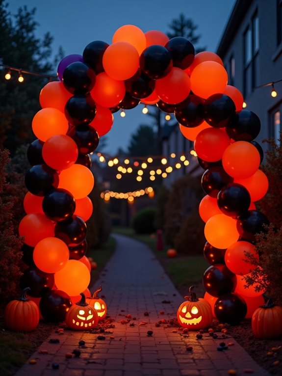 halloween balloon arch decor