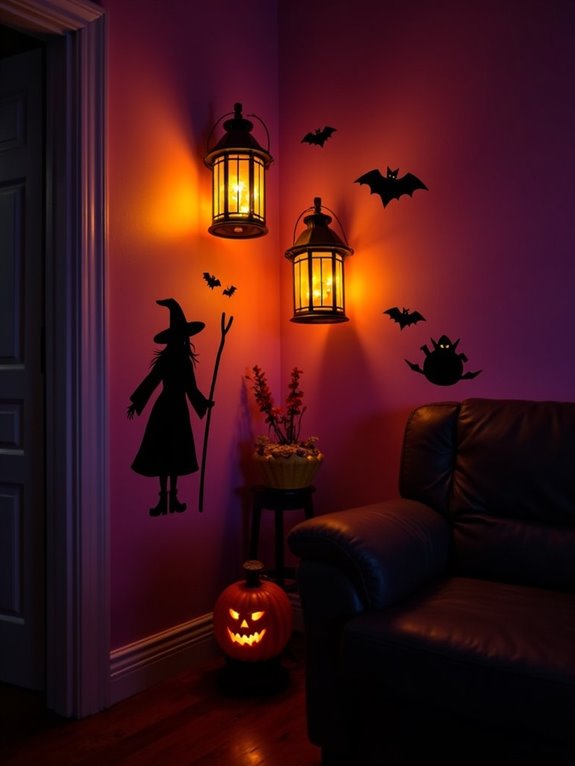 halloween lanterns create ambiance