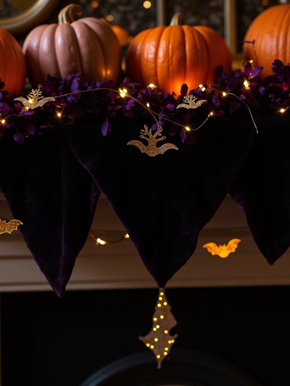 halloween mantel garland decor