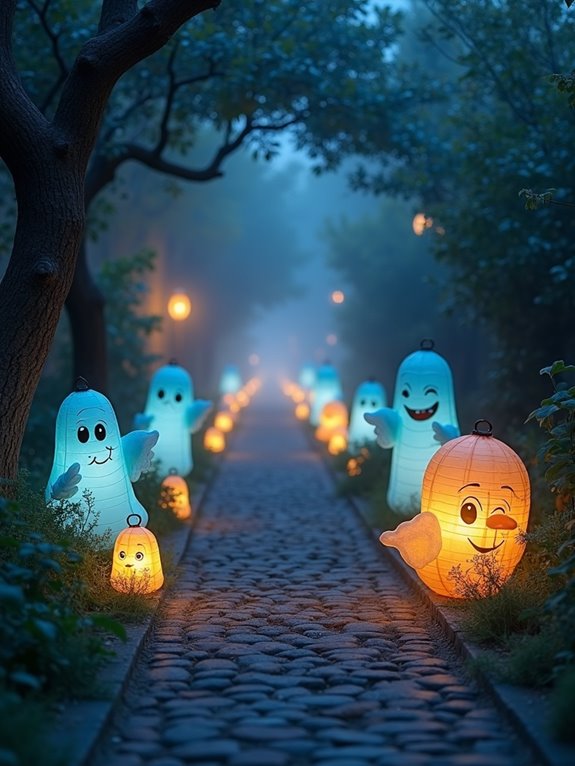 hand painted halloween lanterns