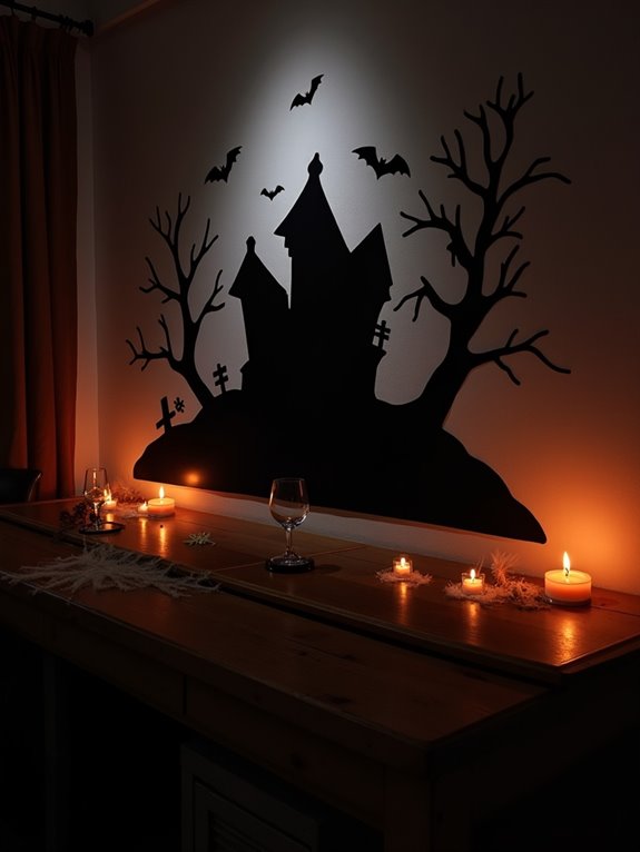 haunted house halloween backdrop