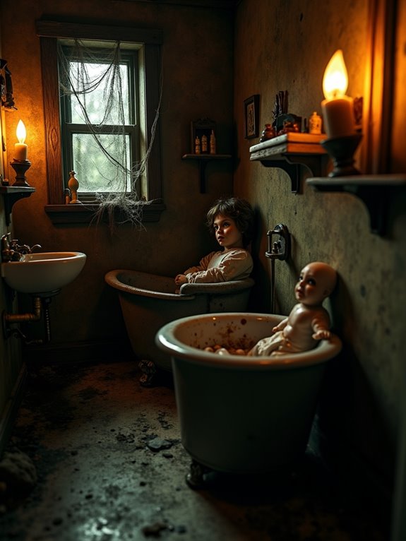 haunted hygiene in shadows