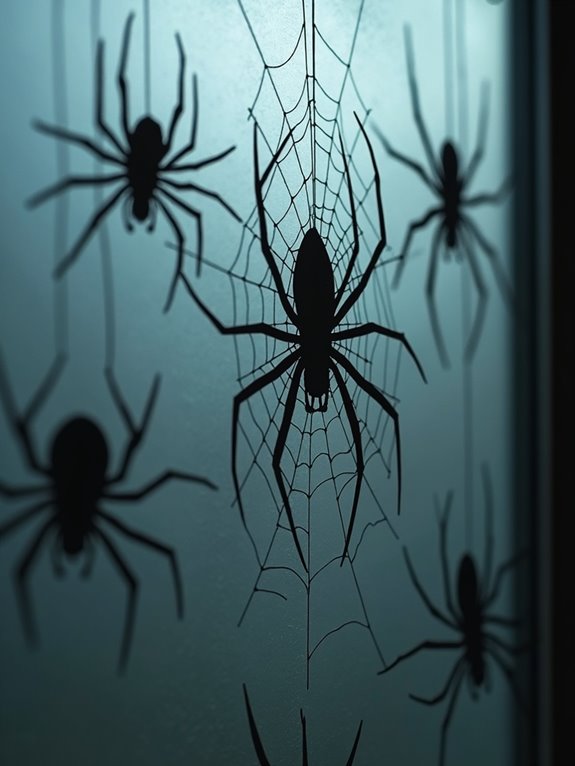 haunted spider web decoration