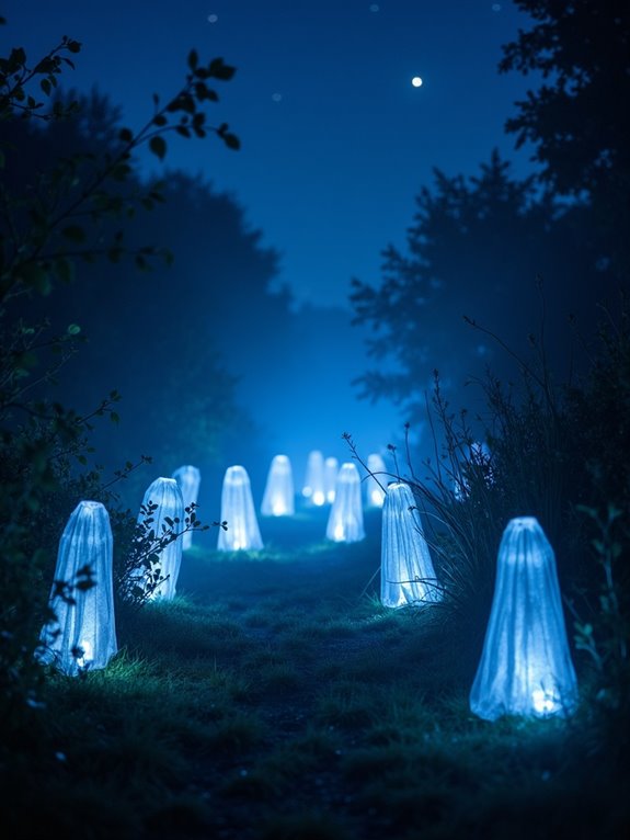 haunted yard ghost lights