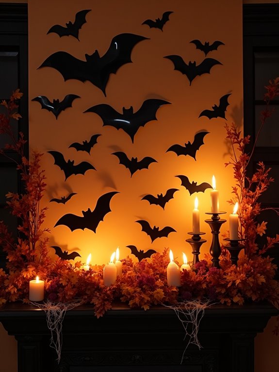 haunting bat silhouettes decor