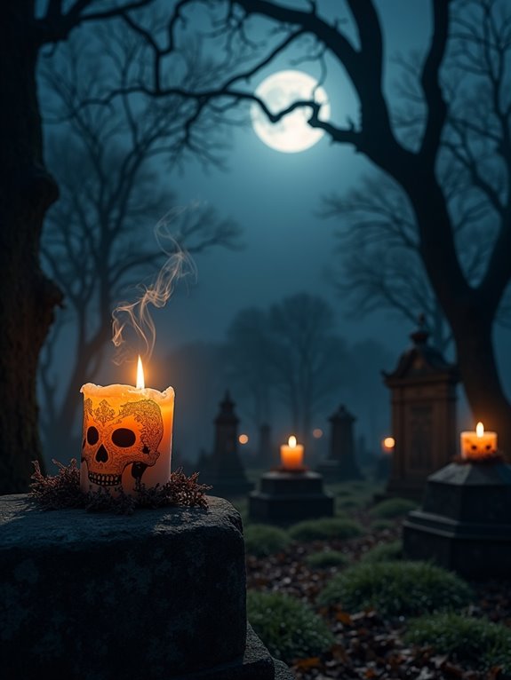 haunting candlelit graveyard decor