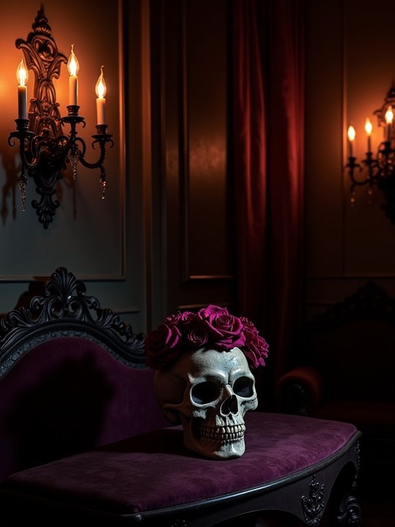 haunting candlelit wall sconces