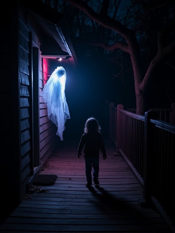 haunting flashing colored lights