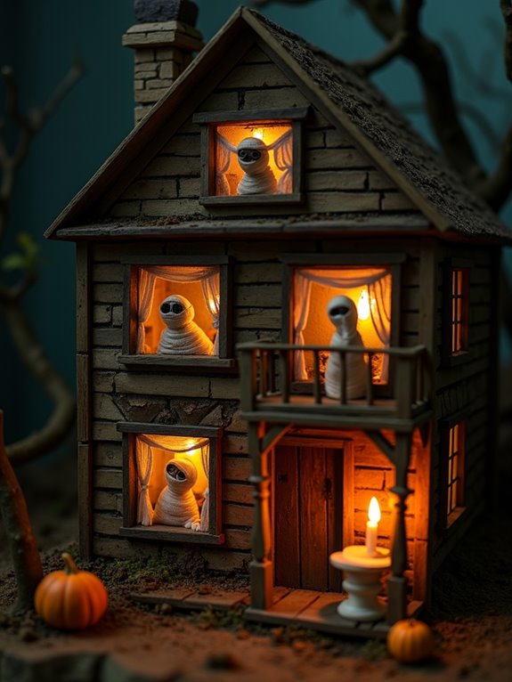 haunting miniature mummy decor