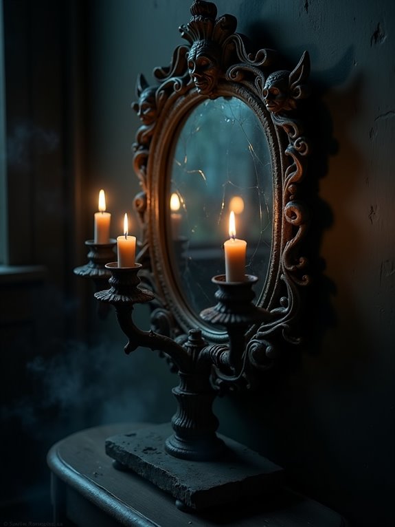haunting mirror candle holders