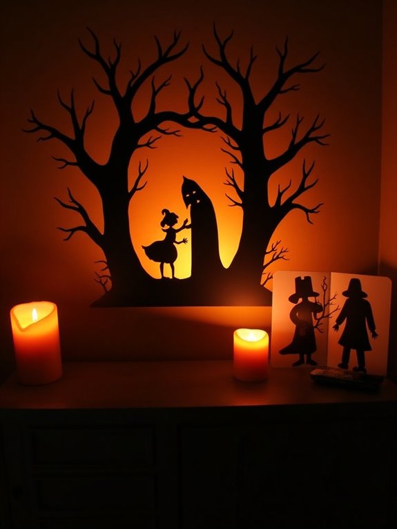 haunting silhouette wall art