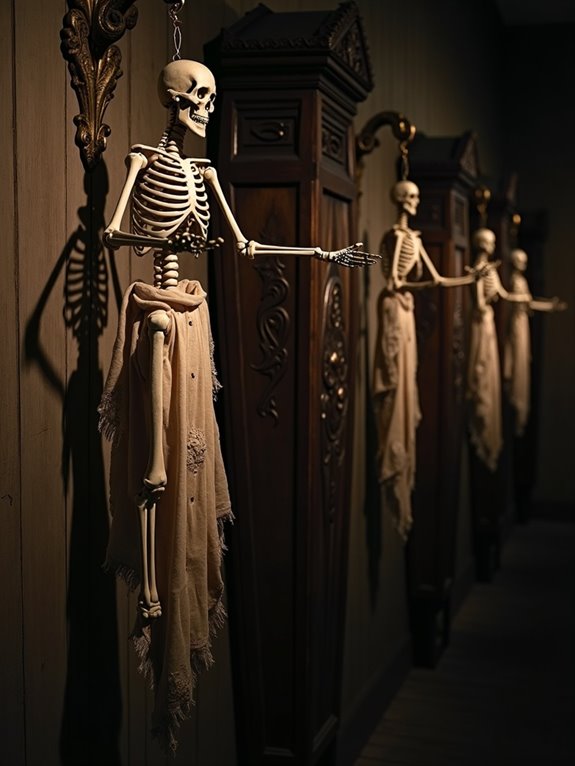 haunting skeleton wall decorations