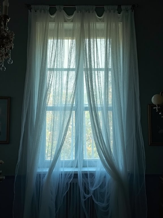 hauntingly elegant cobweb curtains