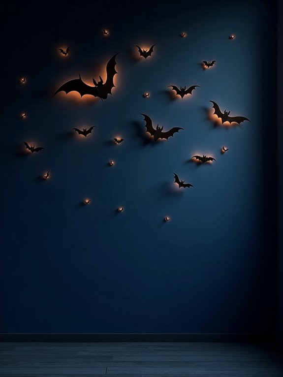 illuminated bat art decor