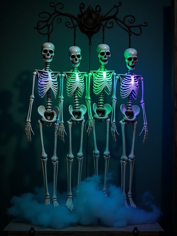 illuminated halloween skeleton decor