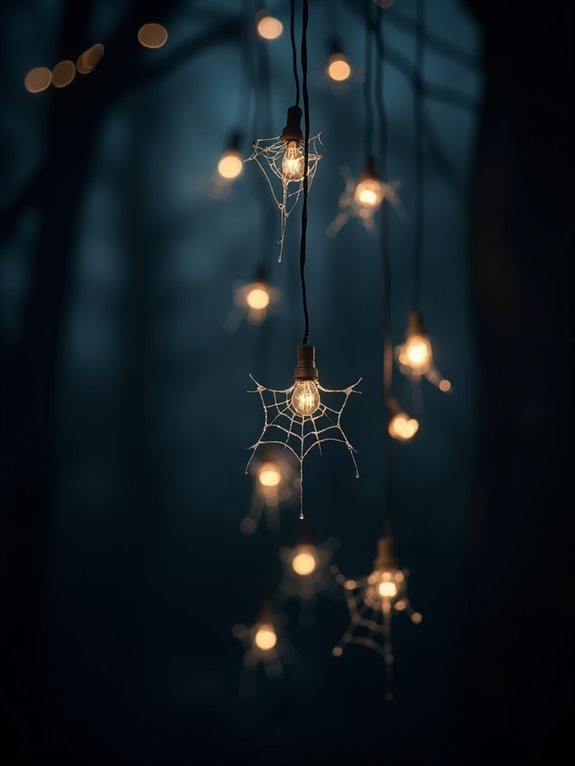 immersive halloween spider web lights