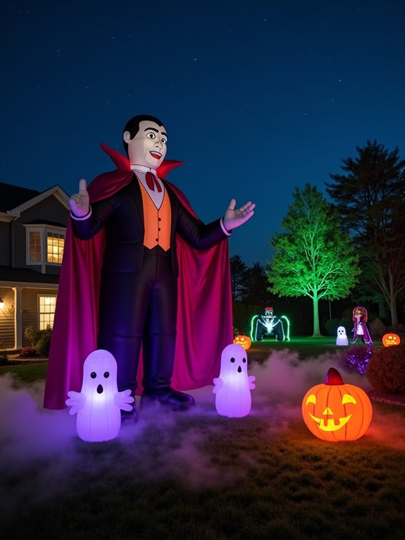 inflatable dracula halloween decoration