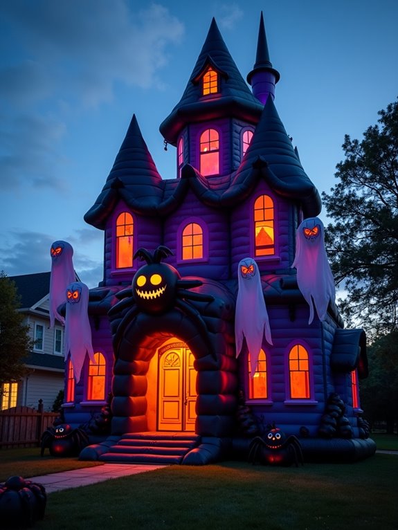 inflatable haunted house fun