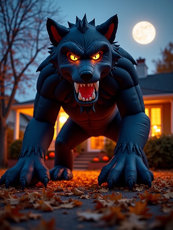inflatable werewolf yard decoration