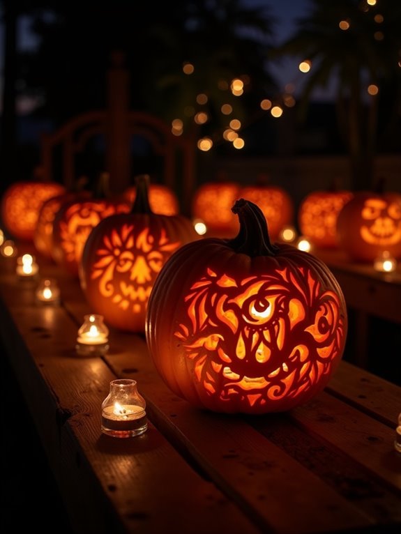 interactive community pumpkin carving