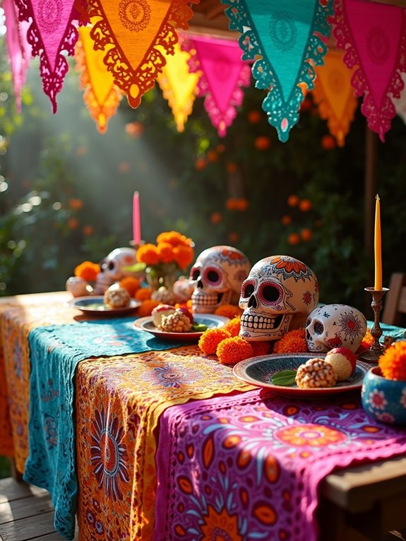 joyful vibrant table coverings