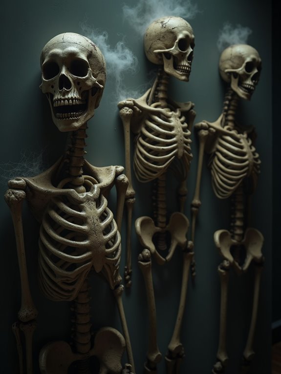 macabre skeleton wall decor