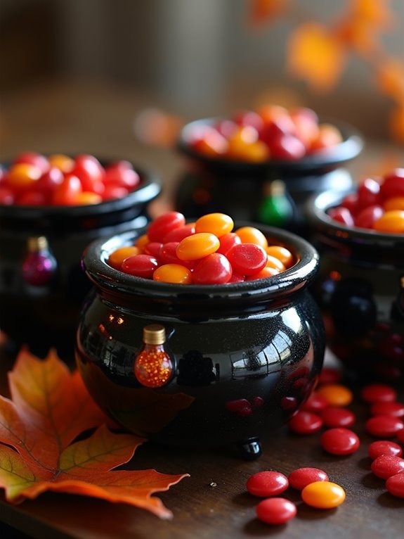 magical cauldron candy display