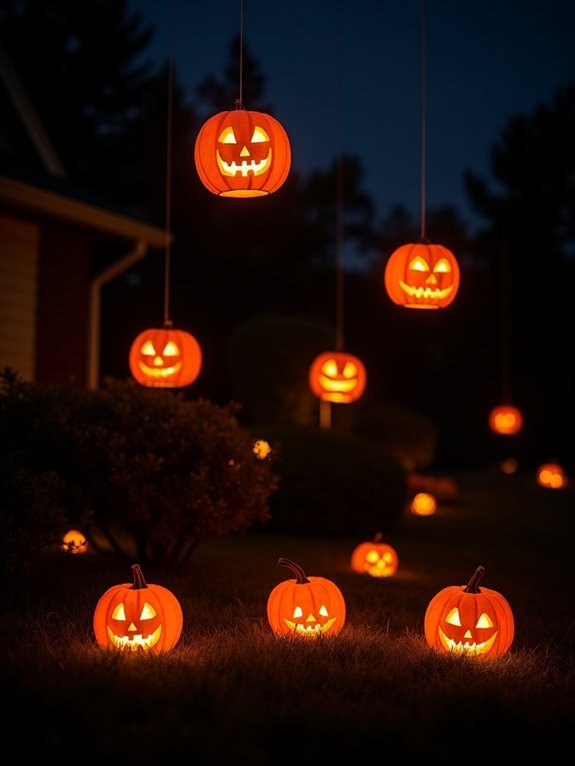 magical floating pumpkin lights