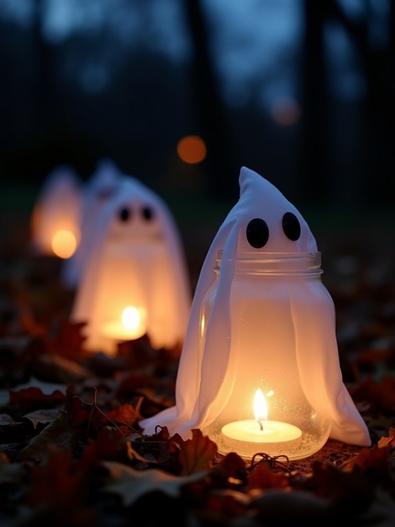 mason jar ghost decorations
