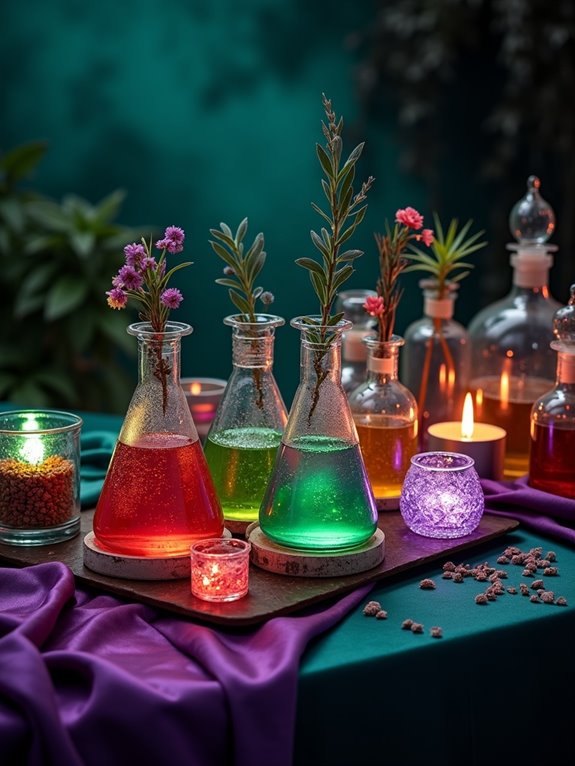 mesmerizing shimmering potion displays