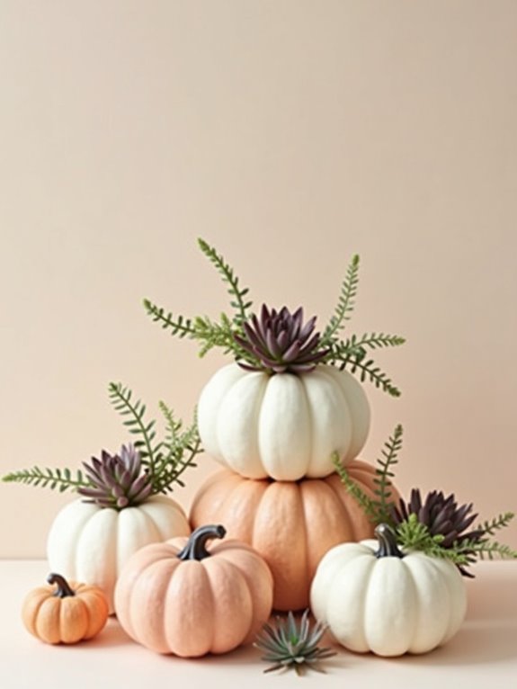 minimalist autumn decor arrangement