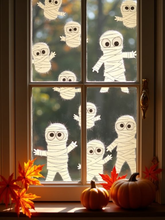 mummy window cling decorations