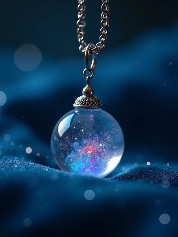 mystical miniature crystal keychain