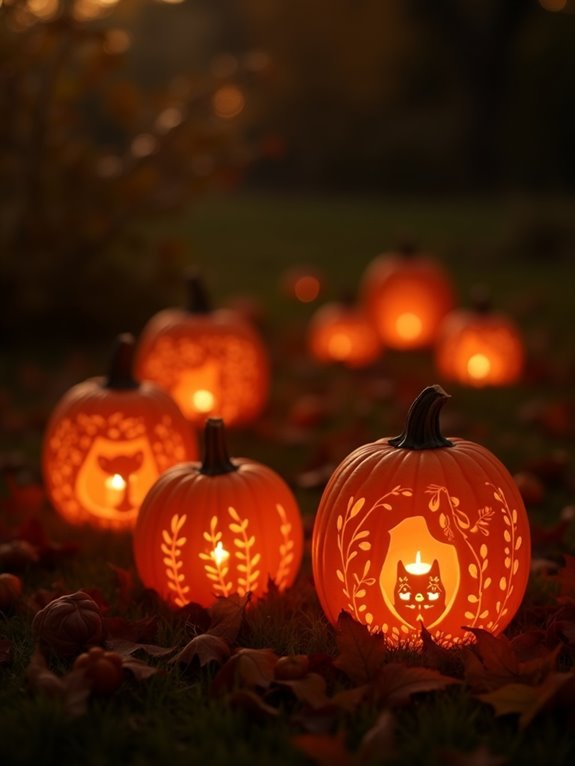 nature themed pumpkin decorations