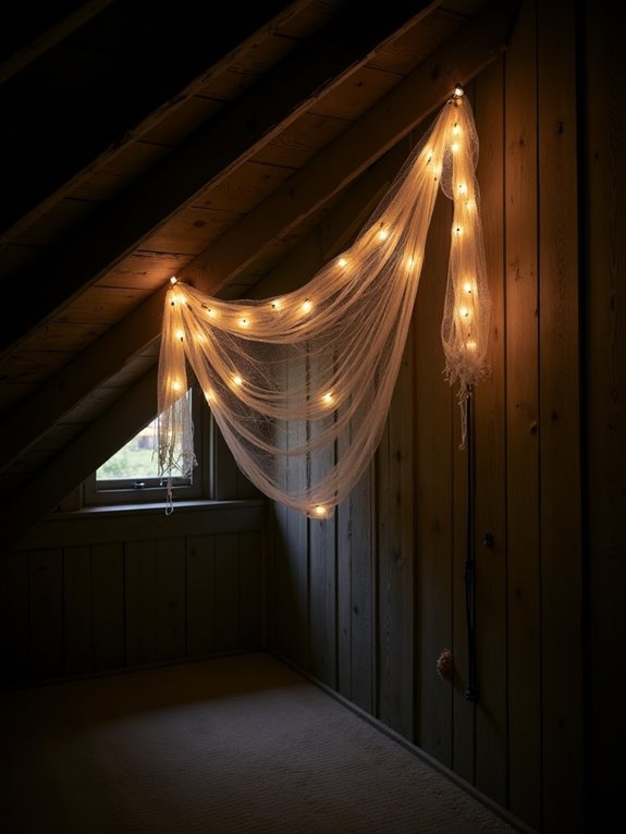 nostalgic halloween spider web lights
