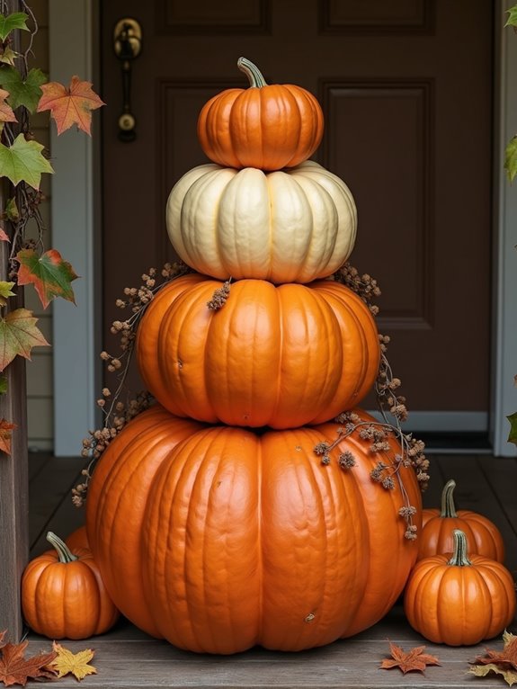 ombre pumpkin color display