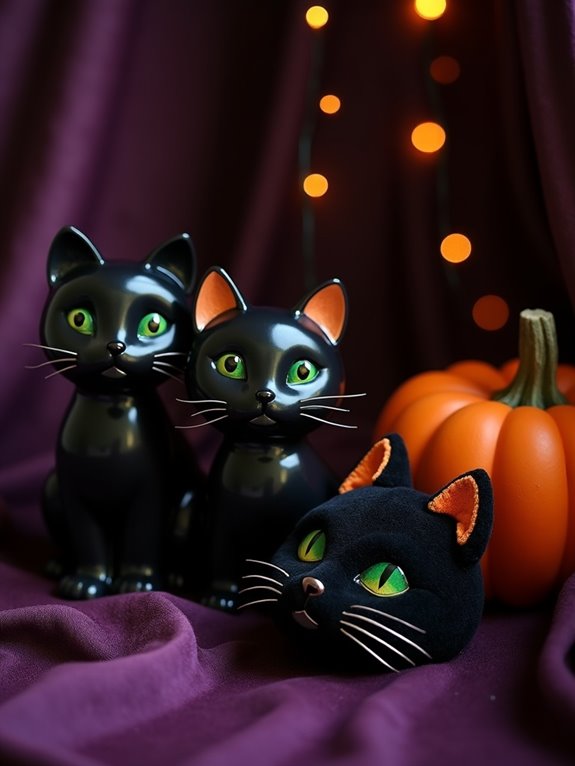 playful black cat masks