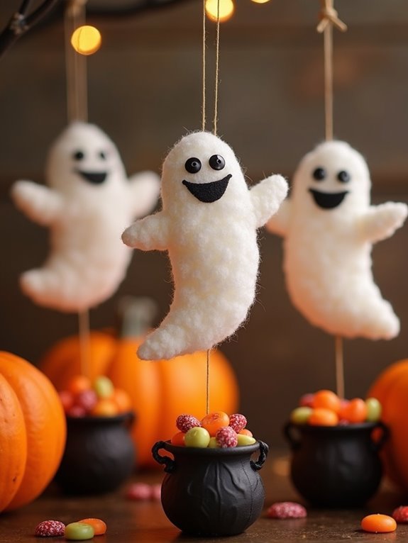 playful ghost candy holders