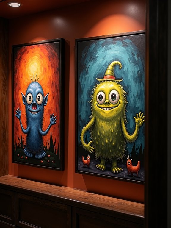 playful halloween monster illustrations