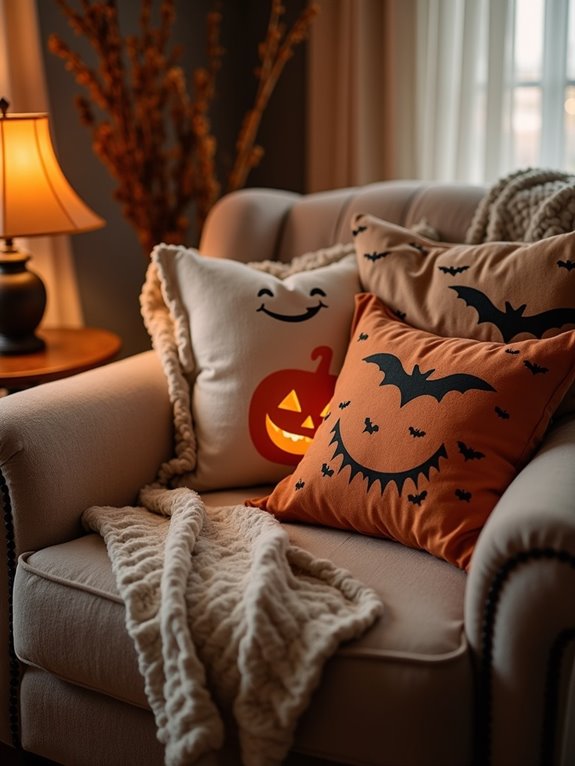 playful halloween pillow covers