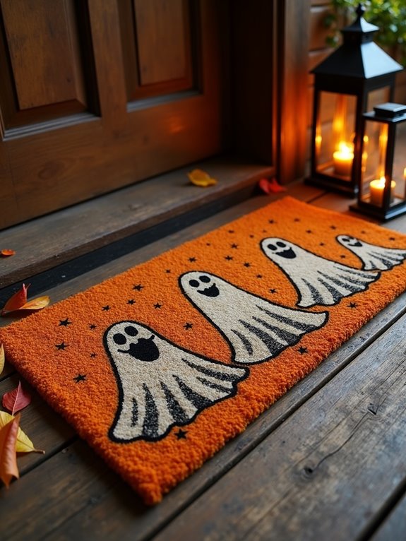 playful halloween welcome mat