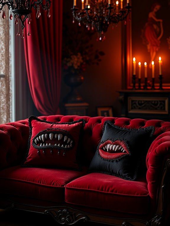 playful vampire themed decor accents