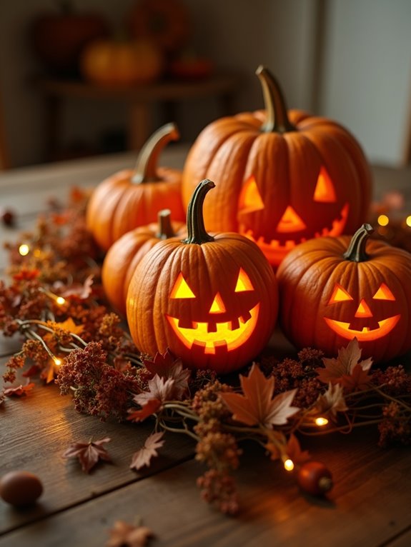 pumpkin leaf garland crafting