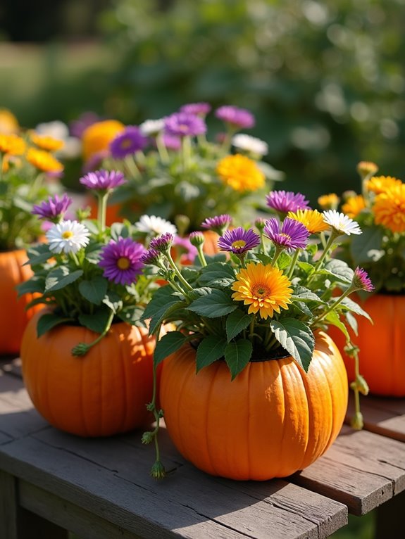 pumpkin planter garden decor