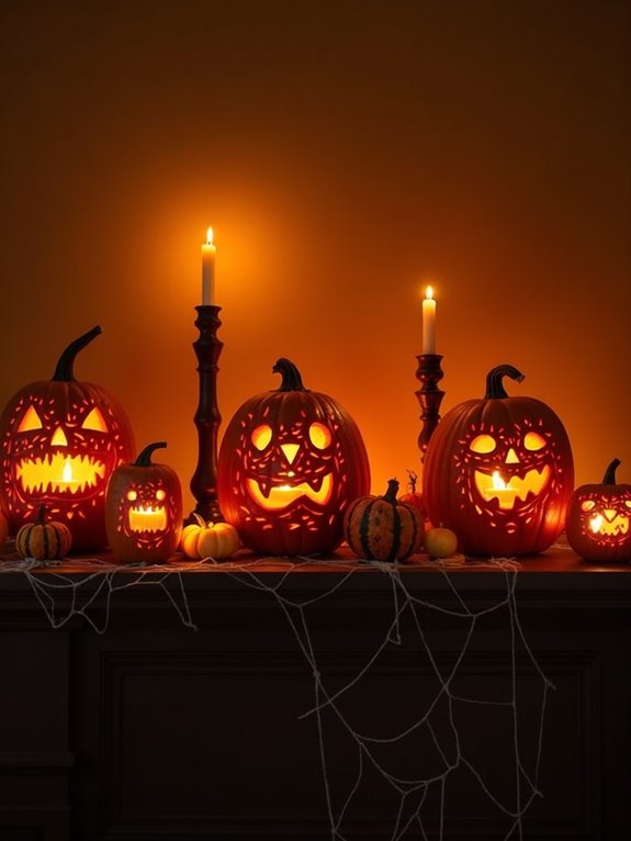 pumpkins candles vibrant decor