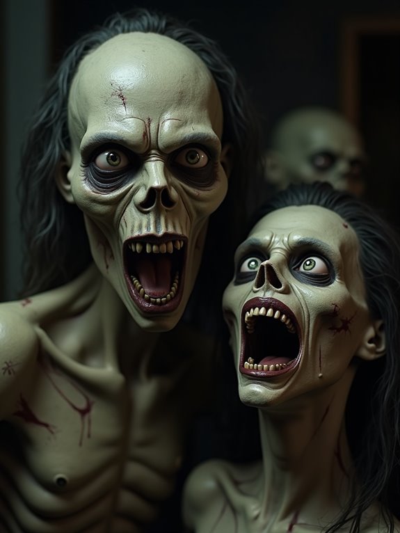 realistic glowing zombie eyes