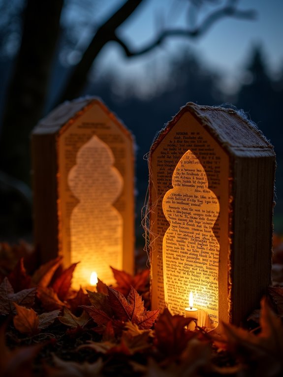 repurposed vintage book lanterns