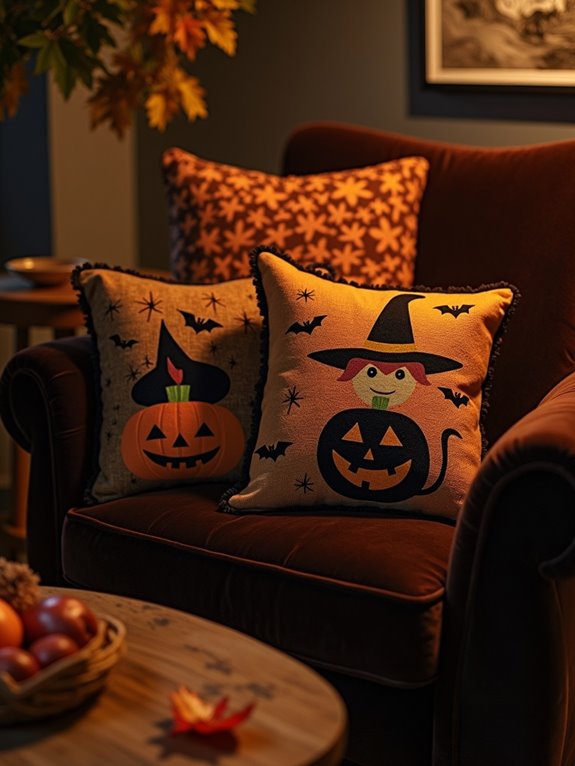 retro halloween character decor