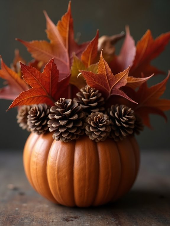rustic autumn centerpiece decor