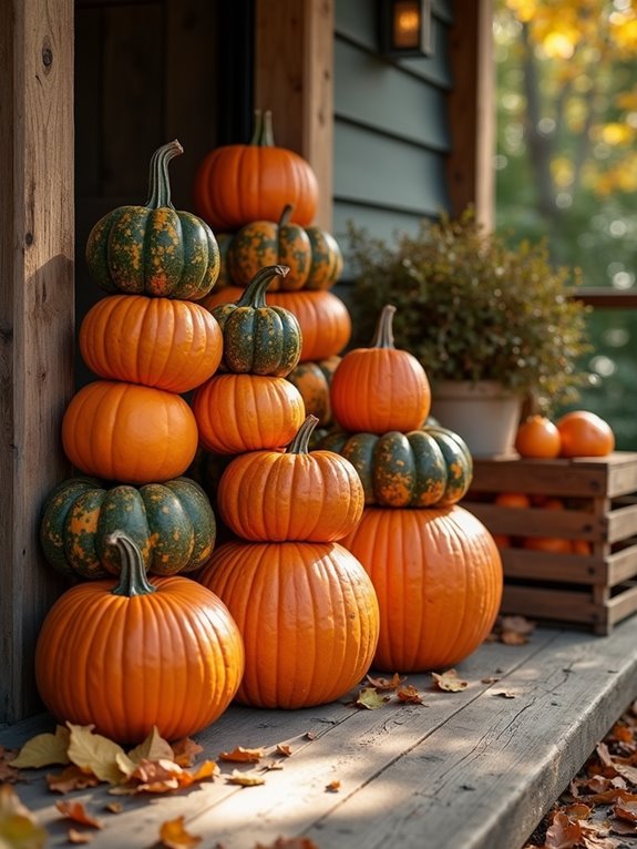 rustic autumn porch decor